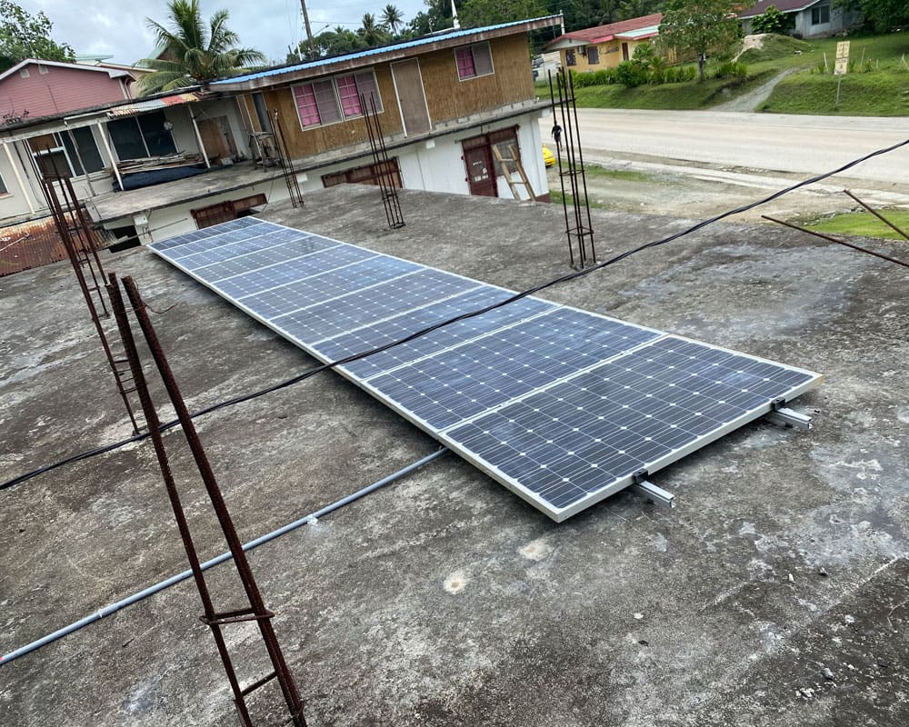 Example: solar array on a flat roof
