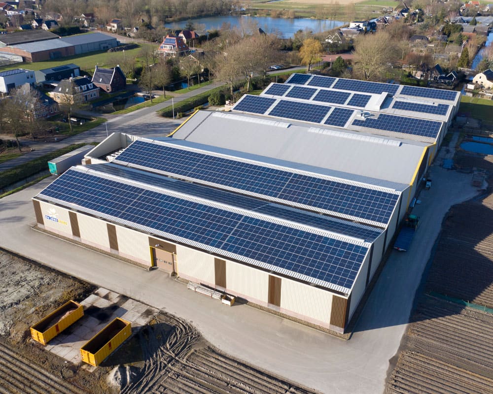 Example: Solar panels on a flat commercial roof